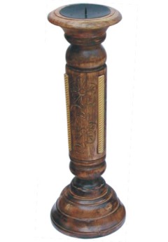 Wooden Candle and Incense Stand